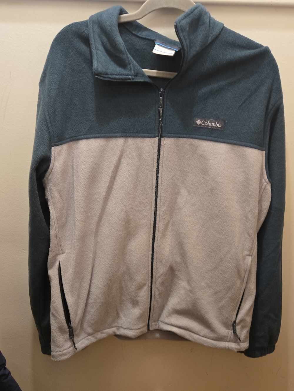 Columbia Men's Two-Tone Full-Zip Fleece Jacket - Teal & Light Beige